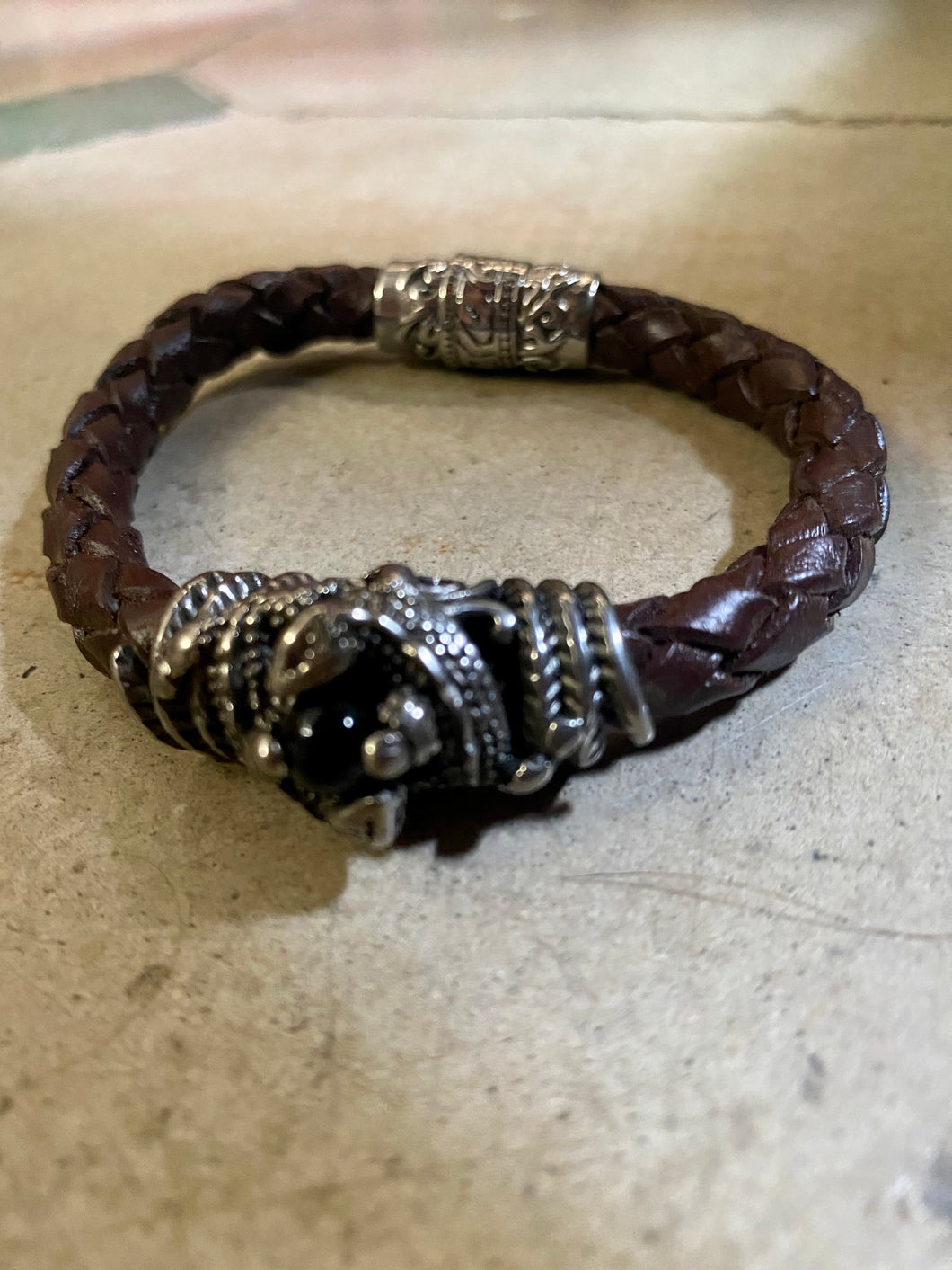PULSERA CUERO BROWN